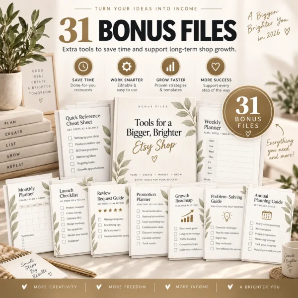 Etsy Seller Starter Kit – Complete Shop Launch & Growth Toolkit