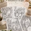 Botanical Escape – 50 Adult Coloring Pages