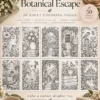 Botanical Escape – 50 Adult Coloring Pages
