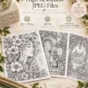 Botanical Escape – 50 Adult Coloring Pages