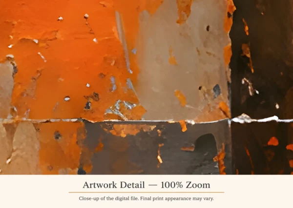Orange and Blue Abstract Wall Art – Neutral Printable Art | Amber Echo