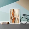 Orange and Blue Abstract Wall Art – Neutral Printable Art | Amber Echo