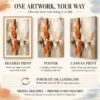 Orange and Blue Abstract Wall Art – Neutral Printable Art | Amber Echo