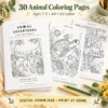 Animal_Adventures_Mockup1 Animal Adventures Coloring Book for Kids Ages 7–9 | 30 Printable Pages
