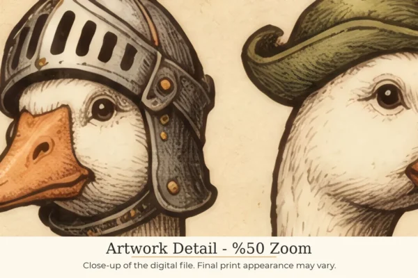 Whimsical Medieval Wall Art Set of 2 | Cottagecore Animal Prints | Digital Download