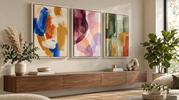 Chromatic Expressions - Mockup3 Chromatic Expressions β Set of 3 Abstract Wall Art Prints | Colorful Modern Digital Art