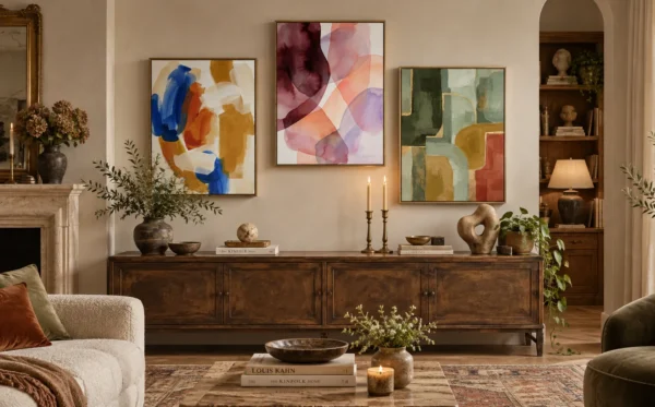 Chromatic Expressions - Mockup6 Chromatic Expressions β Set of 3 Abstract Wall Art Prints | Colorful Modern Digital Art
