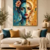 Digital Duality - Mockup2 Digital Duality – Colorful Abstract Woman Portrait Wall Art