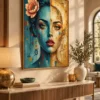 Digital Duality - Mockup3 Digital Duality – Colorful Abstract Woman Portrait Wall Art