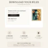 Digital Duality - Mockup6 Digital Duality – Colorful Abstract Woman Portrait Wall Art