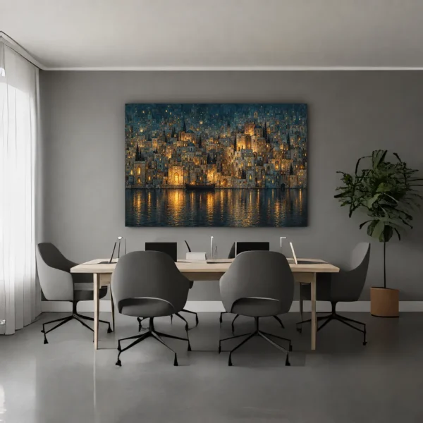 Lanterns of the Lost City – Printable Night City Wall Art