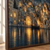 Lanterns of the Lost City – Printable Night City Wall Art