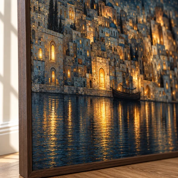 Lanterns of the Lost City – Printable Night City Wall Art