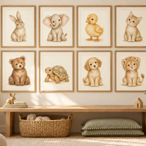 Little Gentle Souls – Baby Animal Printable Wall Art Set of 8
