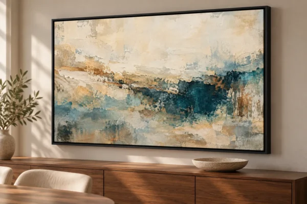 Blue and Beige Abstract Wall Art – Printable Landscape Art | Patina Reverie