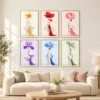 Floral Woman Wall Art Set of 6 – Petal Couture Printable Art