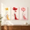 Floral Woman Wall Art Set of 6 – Petal Couture Printable Art