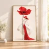 Floral Woman Wall Art Set of 6 – Petal Couture Printable Art