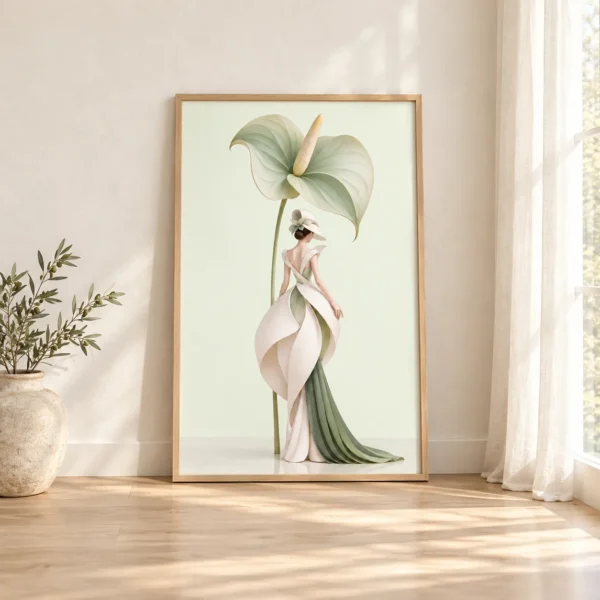 Floral Woman Wall Art Set of 6 – Petal Couture Printable Art