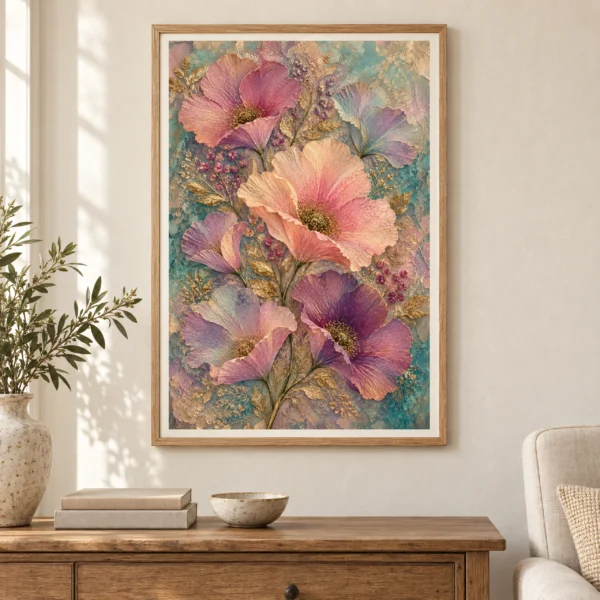 Pastel Wings & Petal Symphony – 2 Piece Printable Wall Art Set