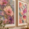 Pastel Wings & Petal Symphony – 2 Piece Printable Wall Art Set