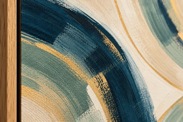 Quiet Splendor – Blue & Gold Printable Wall Art Set of 3