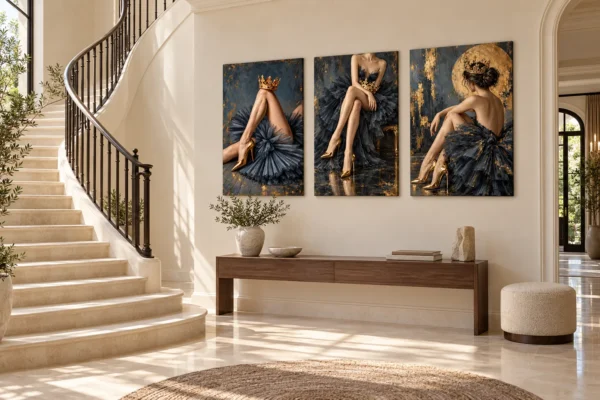 Royal_Noir_Collection_ Mockup13 Royal Noir Collection – 3 Piece Black & Gold Wall Art Set