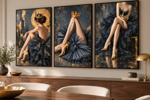 Royal_Noir_Collection_ Mockup2 Royal Noir Collection – 3 Piece Black & Gold Wall Art Set