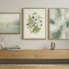 Sage Serenity Collection – Set of 3 Printable Wall Art | Botanical, Landscape & Abstract Digital Prints
