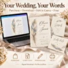 Soft_Feather_Wedding_Suite - Mockup4 Editable Feather Wedding Invitation Suite β Canva Template Set