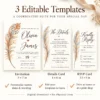 Soft_Feather_Wedding_Suite - Mockup5 Editable Feather Wedding Invitation Suite β Canva Template Set