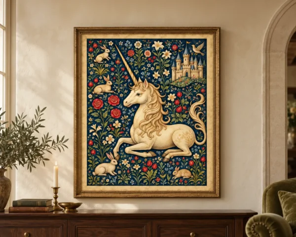 Medieval Unicorn Printable Wall Art – The Unicorn’s Garden