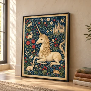 Medieval Unicorn Printable Wall Art – The Unicorn’s Garden