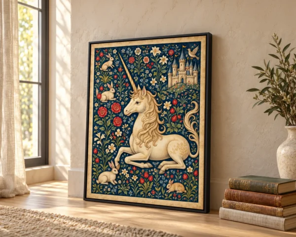 Medieval Unicorn Printable Wall Art – The Unicorn’s Garden