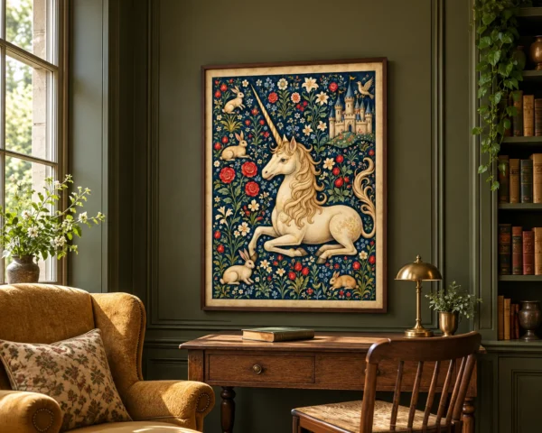 Medieval Unicorn Printable Wall Art – The Unicorn’s Garden