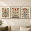 Art Nouveau Botanical Wall Art Set of 3 – Vintage Floral Printable Art