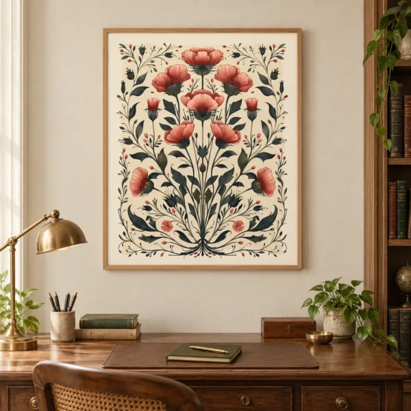 Art Nouveau Botanical Wall Art Set of 3 – Vintage Floral Printable Art