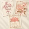 Art Nouveau Pink Rose Wall Art Set of 3 – Vintage Floral Printable Art