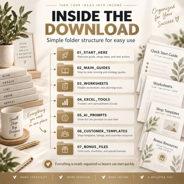 Etsy Seller Starter Kit – Complete Shop Launch & Growth Toolkit