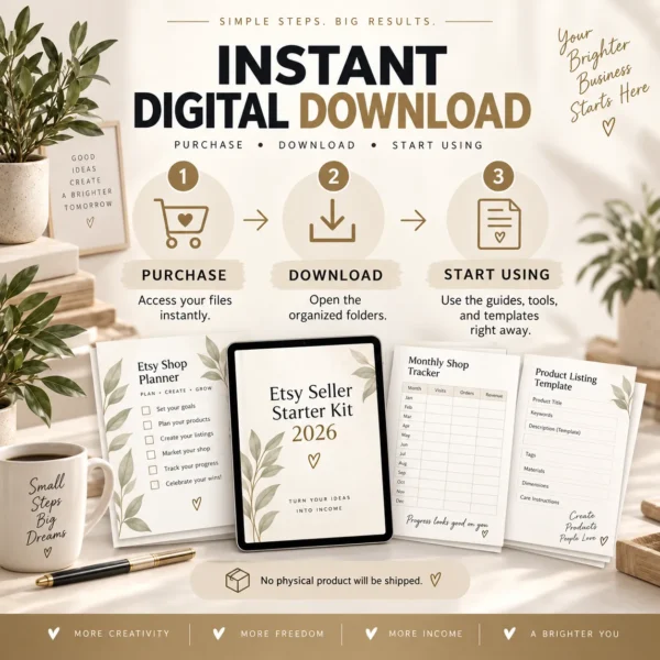 Etsy Seller Starter Kit – Complete Shop Launch & Growth Toolkit