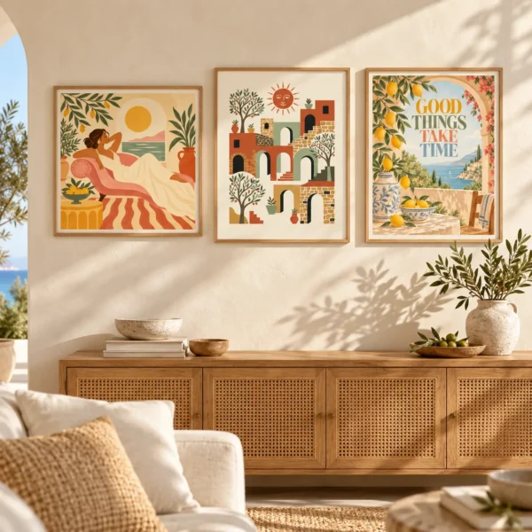 Mediterranean Printable Wall Art Set of 3 – Mediterranean Slow Living