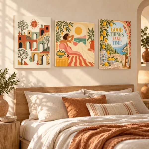 Mediterranean Printable Wall Art Set of 3 – Mediterranean Slow Living