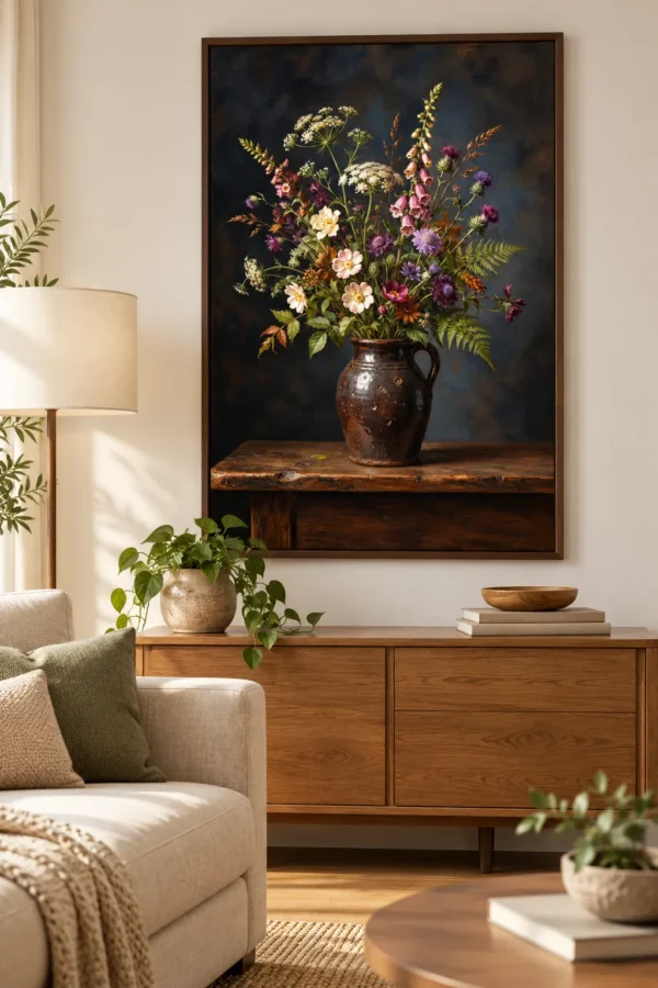 Vintage Floral Printable Wall Art – Twilight Meadow
