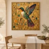Gold Hummingbird Printable Wall Art – Gilded Wings